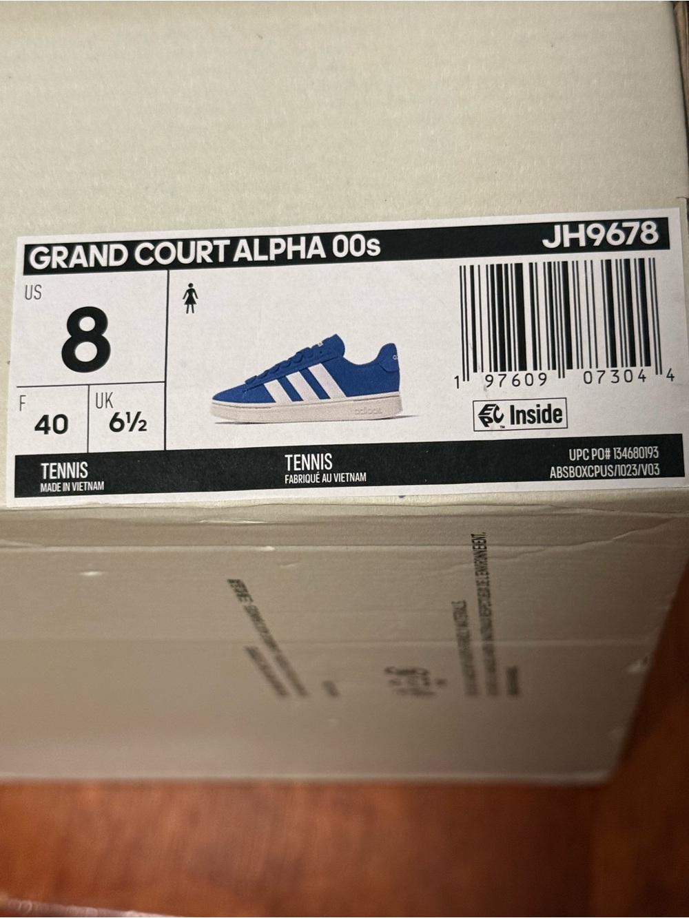 adidas Royal Blue Suede Sneakers with White Stripes - Picture 7 of 7